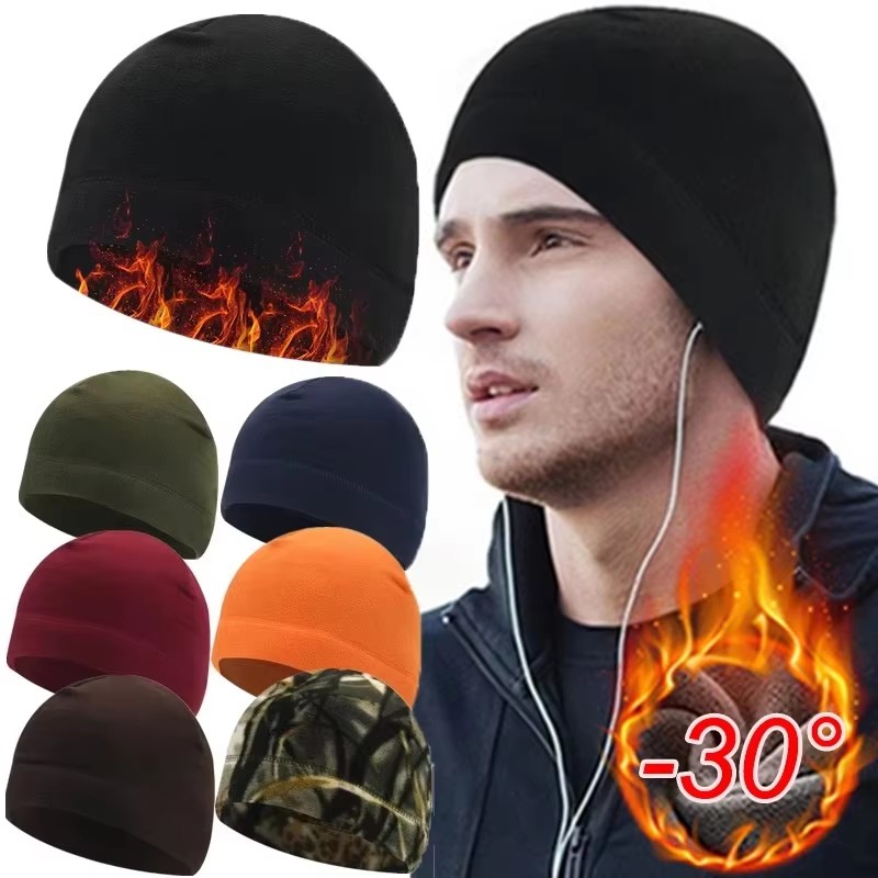 Outdoor Hunting Fleece - 1/3Pcs Fleece Hat Tactical Windproof Outdoor