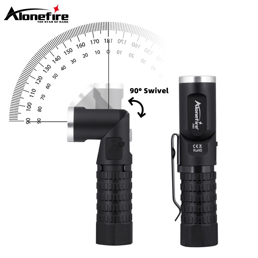 Headlamp Tactical Bright - Magnetic P8 Led Flashlight 90°Twist swivel