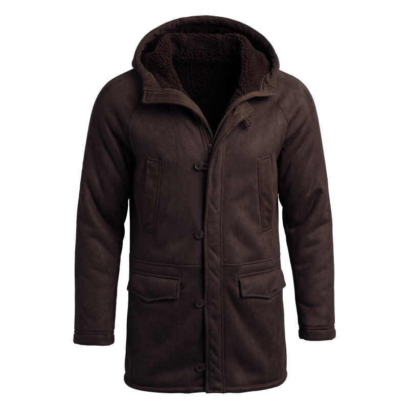New Men's Faux Fur Lined Hoode - Outdoor Hunting Fleece 评论和价格