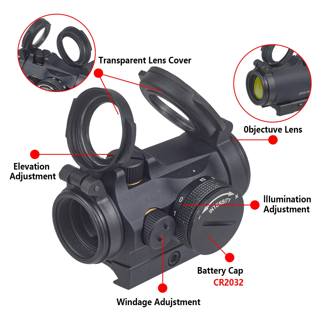 Tactical T01/02 2MOA Red Dot S - Outdoor Hunting Range 评论和价格