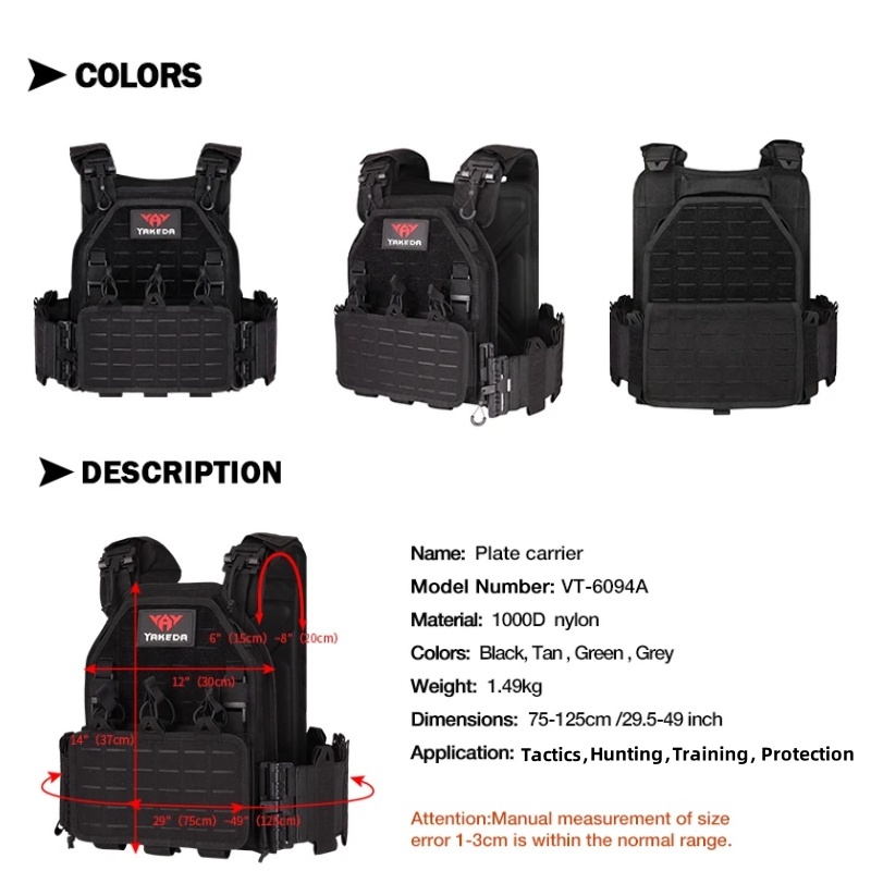 YAKEDA Tactical Vest 6094 Fast - Hunting Outdoor Gear 评论和价格
