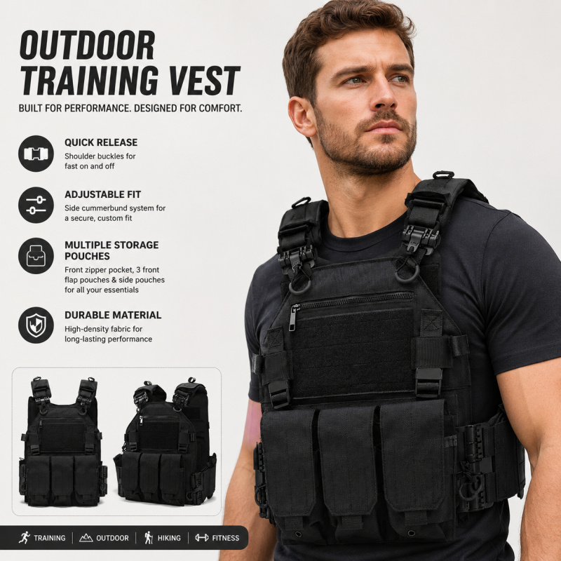Tactical Vest Polyester Carrie - Outdoor Hunting Magazines 评论和价格
