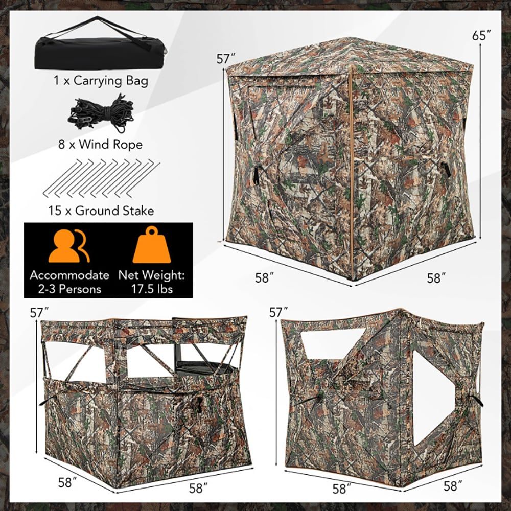5-in-1 Detachable Hunting Blin - Outdoor Hunting Blinds 评论和价格