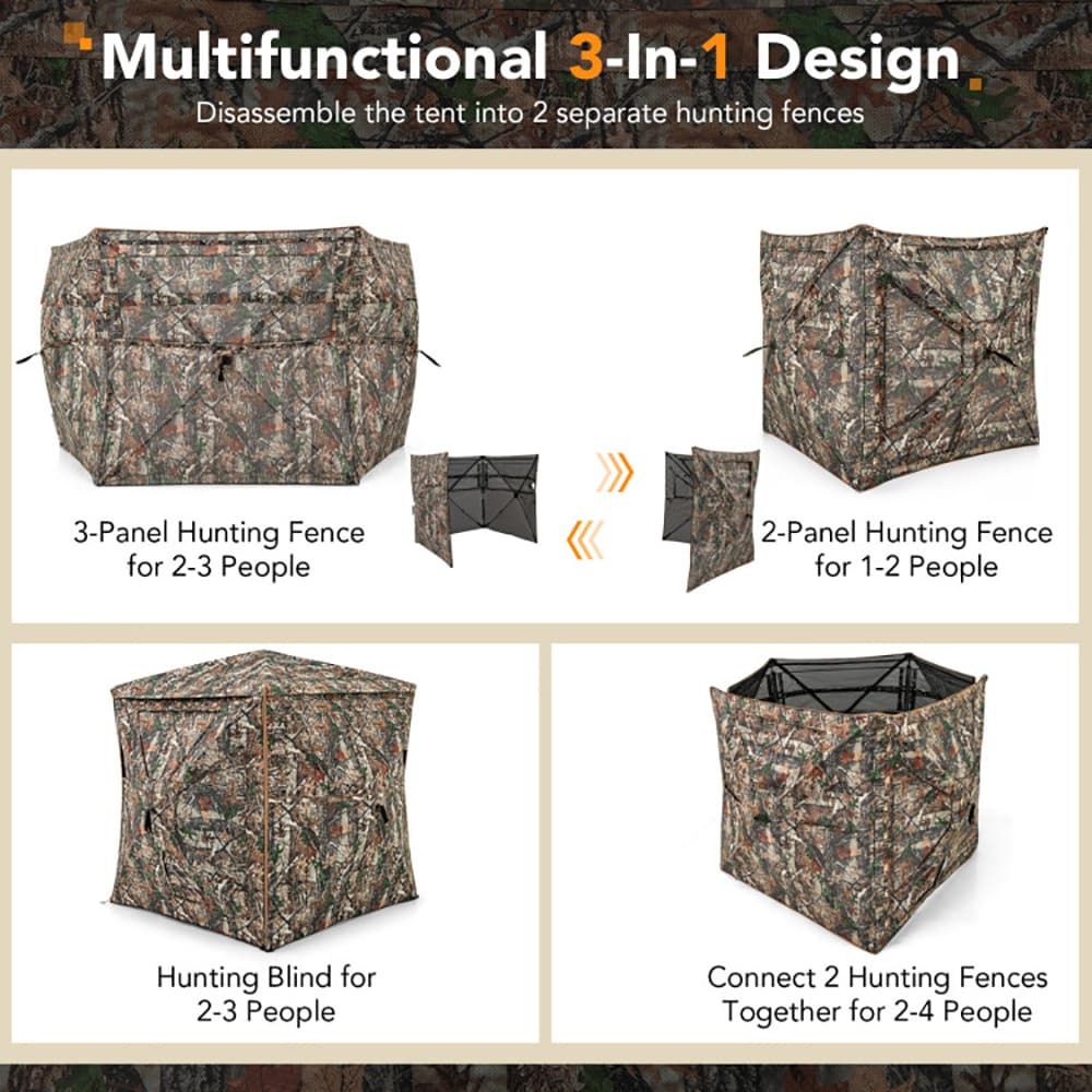 5-in-1 Detachable Hunting Blin - Outdoor Hunting Blinds 评论和价格