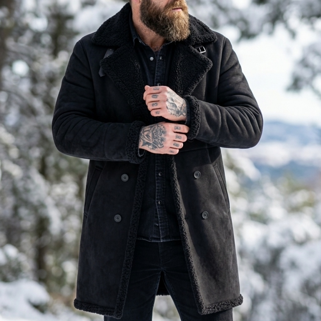 Men's Faux Suede Fur Lined Win - Outdoor Hunting Fleece 评论和价格