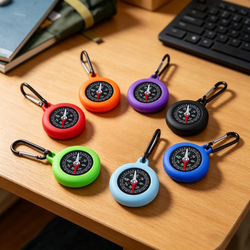 5-20 PCS Mini Compass Keychain - Outdoor Hunting Events 评论和价格