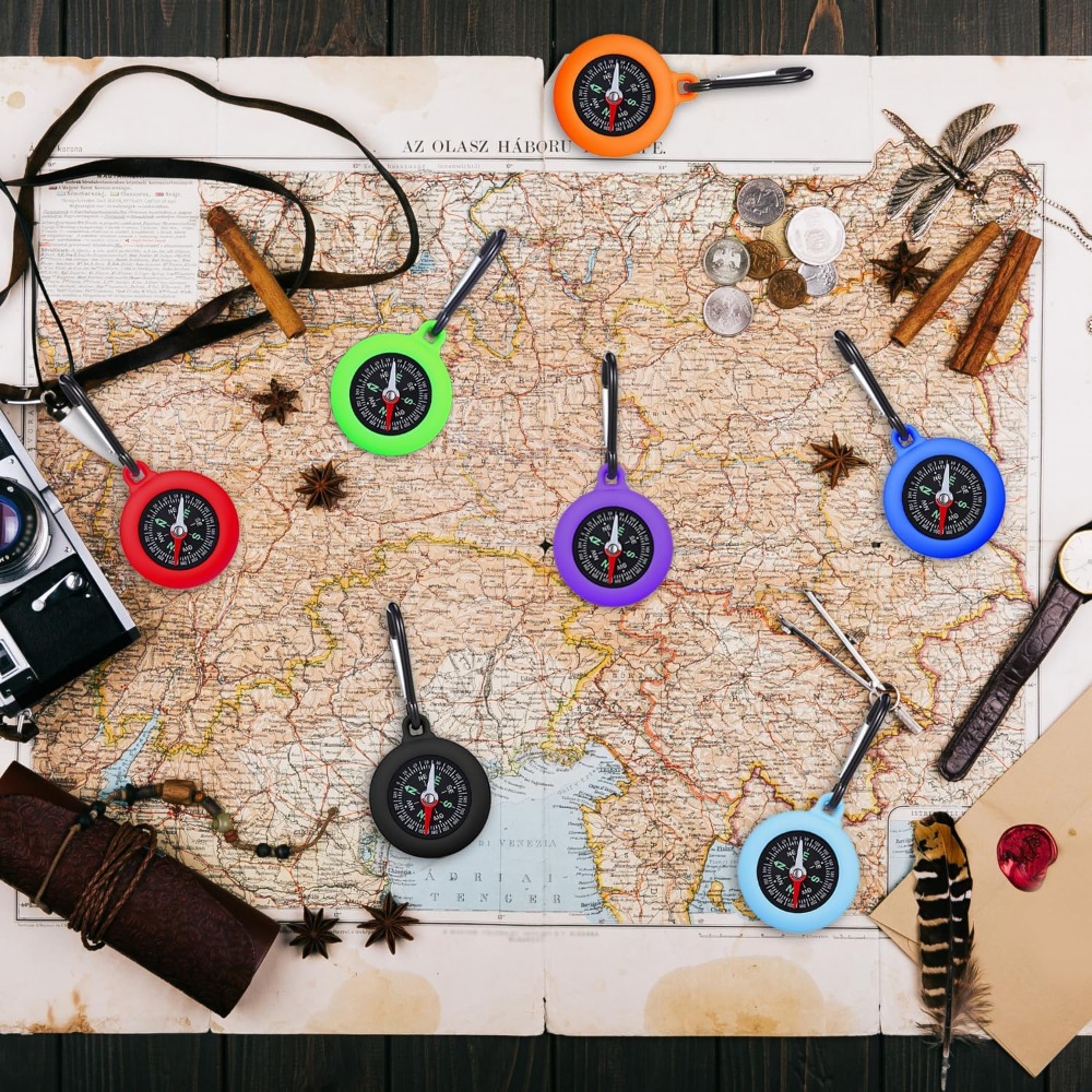 5-20 PCS Mini Compass Keychain - Outdoor Hunting Events 评论和价格